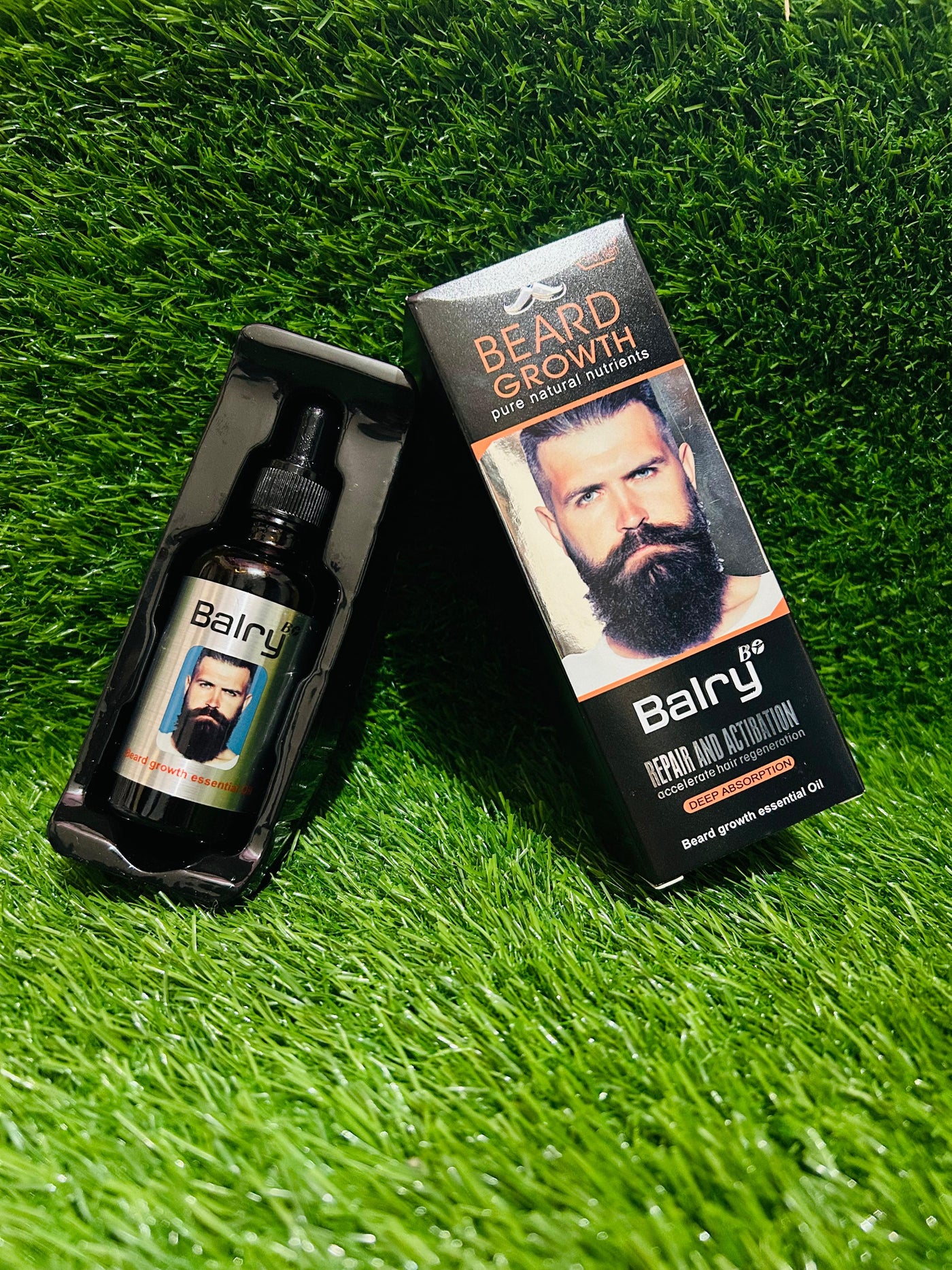 Balry Beard Growth Essential Oil - Natural Nutrients Men's Beard Growth Oil - 50ml