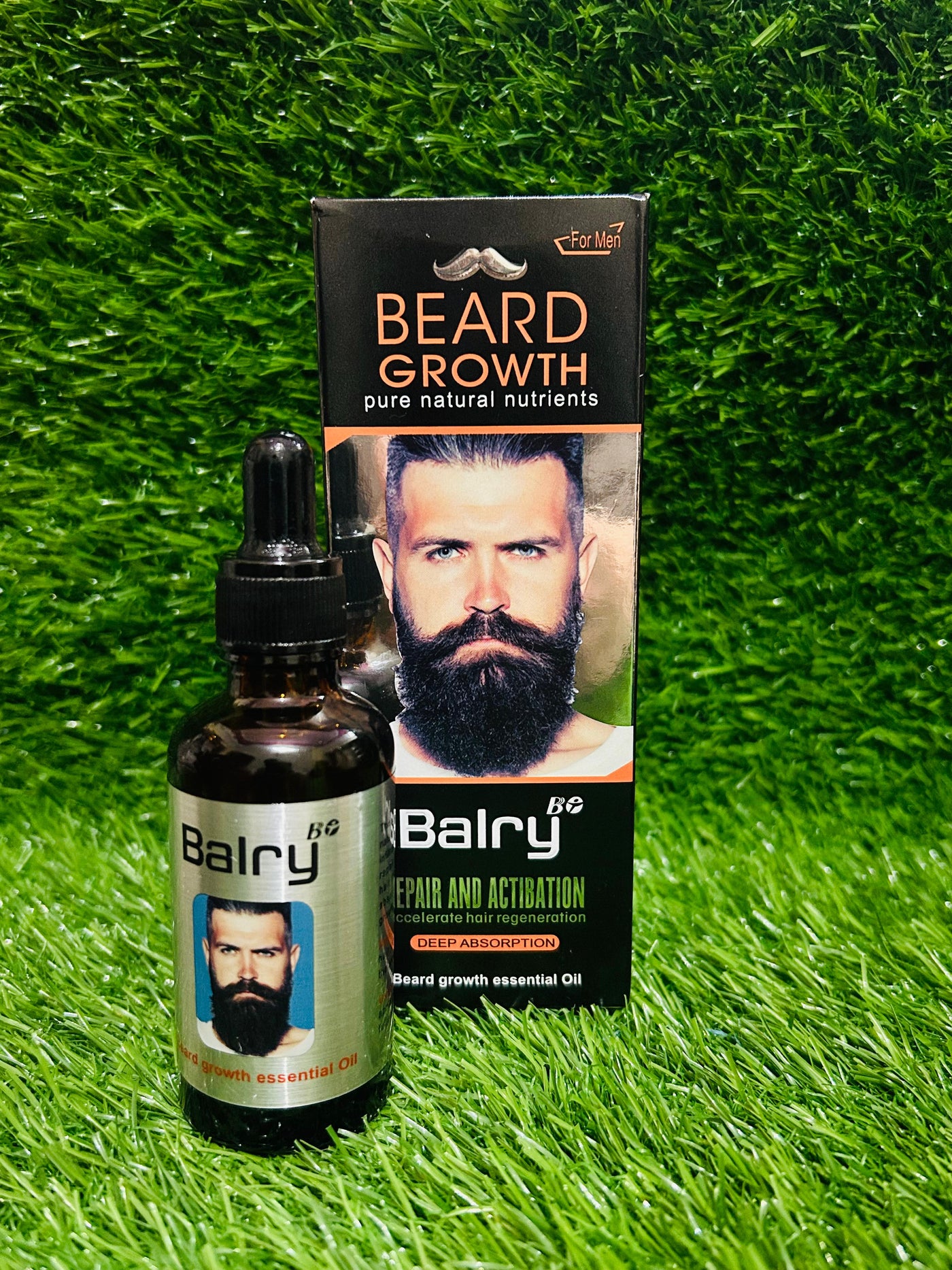 Balry Beard Growth Essential Oil - Natural Nutrients Men's Beard Growth Oil - 50ml