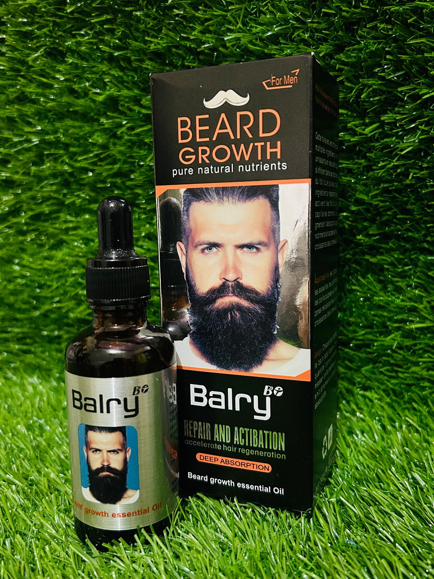 Balry Beard Growth Essential Oil - Natural Nutrients Men's Beard Growth Oil - 50ml